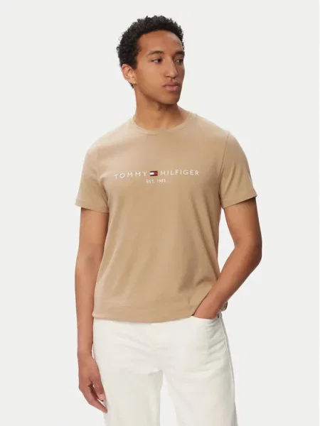 Tommy Hilfiger Tricou Logo Tee bej
