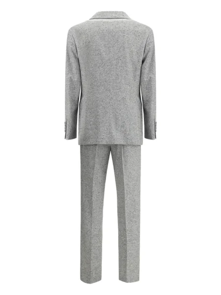 Costum Brunello Cucinelli cu două rânduri de nasturi gri