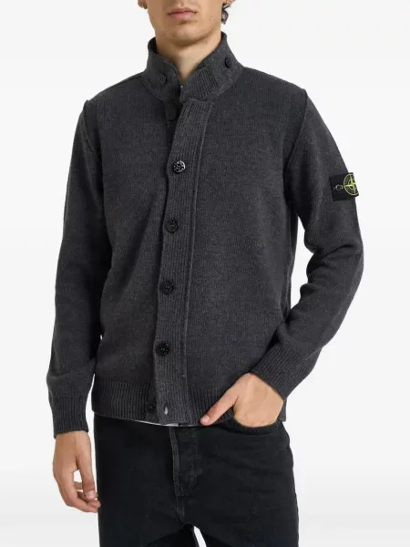 Pulover Stone Island cu strasuri gri