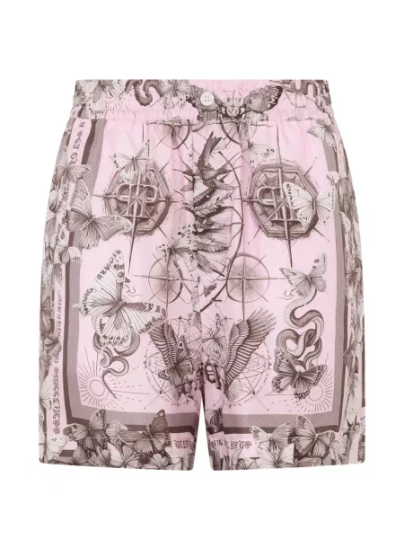 Pantaloni scurți Philipp Plein cu imagine roz