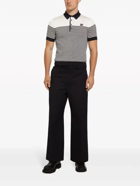 Haftowana koszulka polo Dolce And Gabbana biała