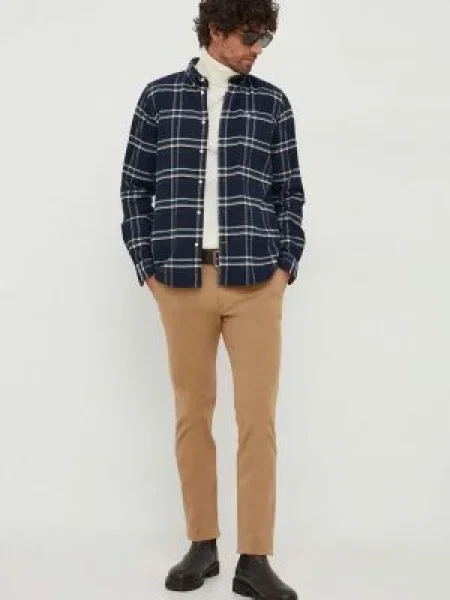 Barbour ing férfi legombolt galléros sötétkék slim