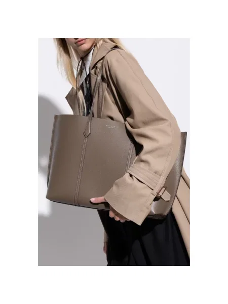 Shopperka Tory Burch skórzana brązowa