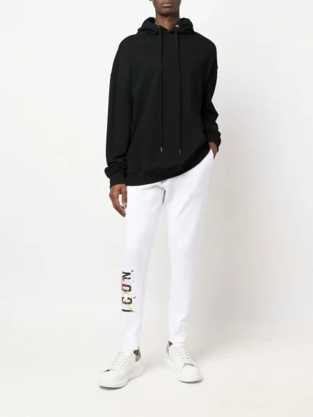 Kalhoty Dsquared2 s potiskem bílé