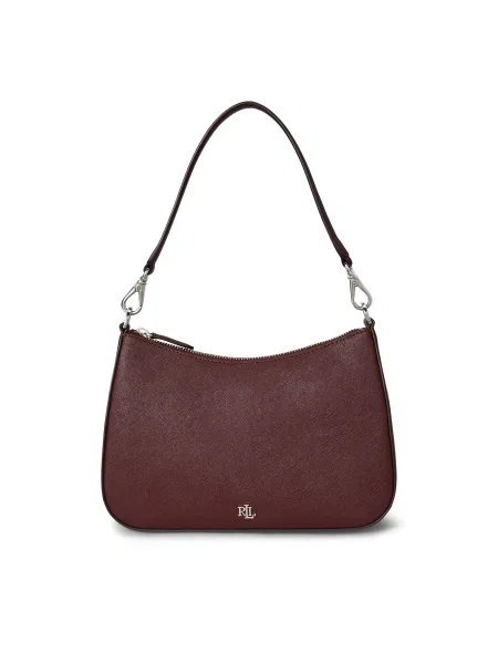LAUREN RALPH LAUREN Bőr hobo táska Danni borvörös