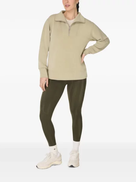 Hanorac cu fermoar Sweaty Betty verde