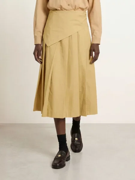 Claudie Pierlot Plisowana Spódnica beige beżowa