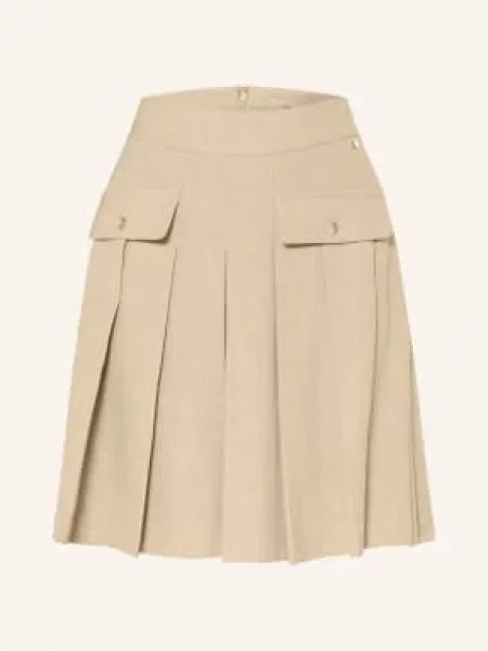 Mos Mosh Spódnica Plisowana Mmruni beige beżowa