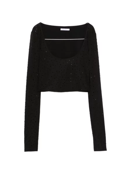 Stras decupat top Patrizia Pepe negru