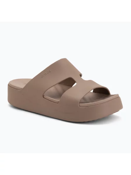 Șlapi pentru femei Crocs Gateway Platform H-Strap latte