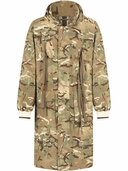 Geacă Dolce & Gabbana cu glugă cu imagine cu model camuflaj