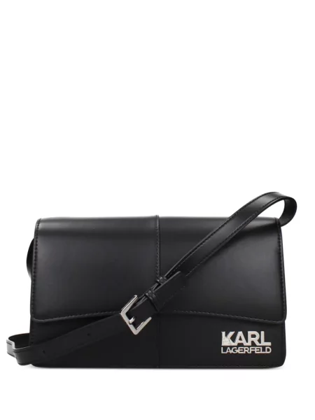 Geanta crossbody Karl Lagerfeld cu autograf negru