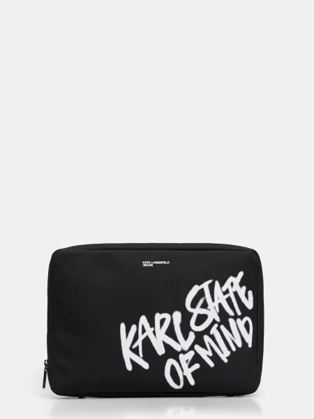 KARL LAGERFELD JEANS Taška na notebook KARL QUOTE LAPTOP čierna