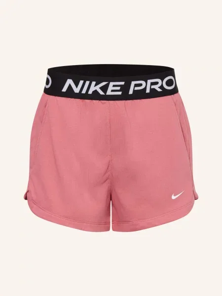 Nike Šortky Z Mikiny Pro starorůžová černá bílá