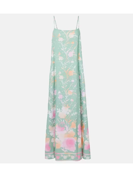 Rochie maxi Juliet Dunn de in cu model floral de costum albastru