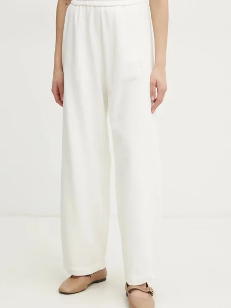 Forte Forte pantaloni de trening din neted pants alb