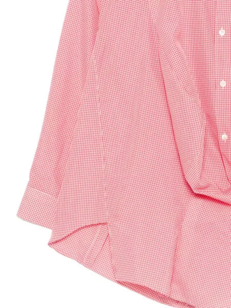 Cămașă Comme Des Garçons în carouri lungă roșu