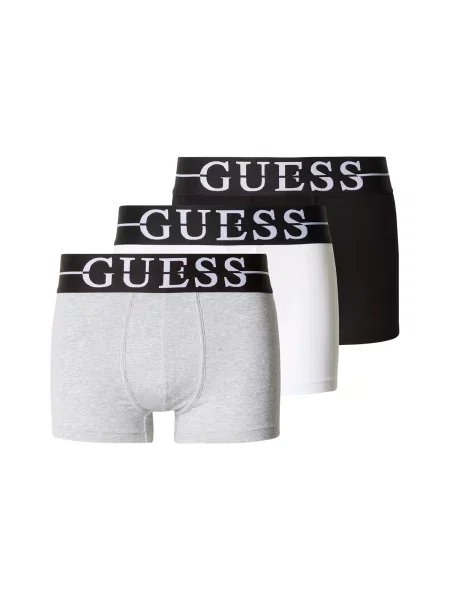 GUESS Boxeri JOE gri / negru alb