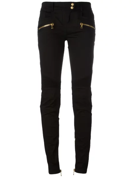 Pantaloni Balmain biker negru