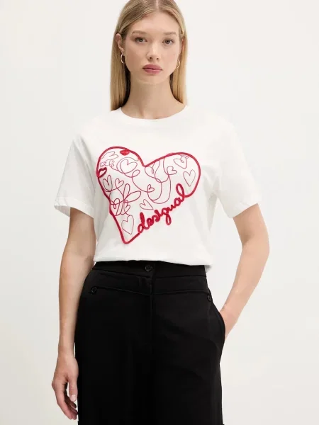 Desigual t-shirt ROMA biały