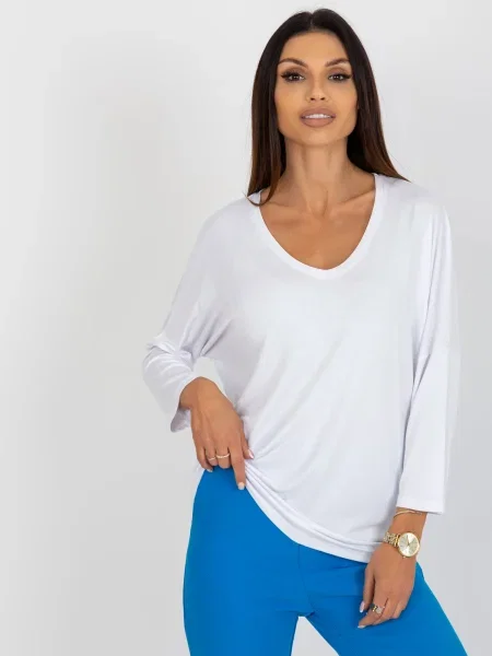 Bluză Fashionhunters alb