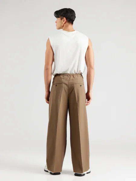 WEEKDAY Pantaloni cu dungă bej
