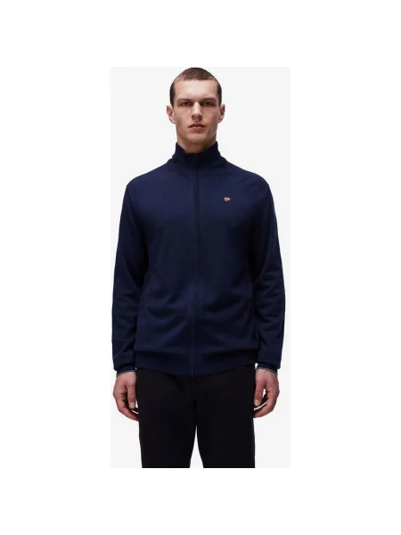 Koszulka rowerowa Napapijri Damavand Full Zip granatowy XS niebieska