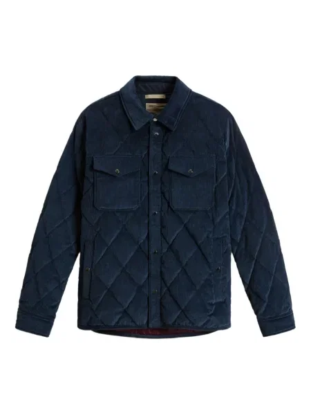 Geacă Woolrich de catifea cord albastru