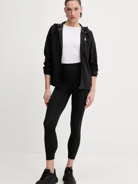 Adidas Performance legginsy sportowe gładkie czarny