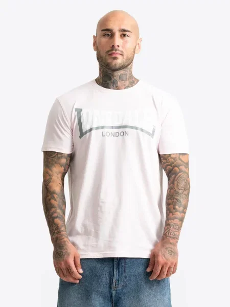 T-shirty Lonsdale Two Tone biała