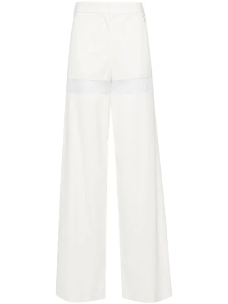 Pantaloni Genny cu dungi transparente alb