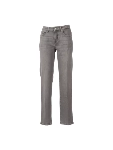 Jeansy straight leg 7 For All Mankind szare