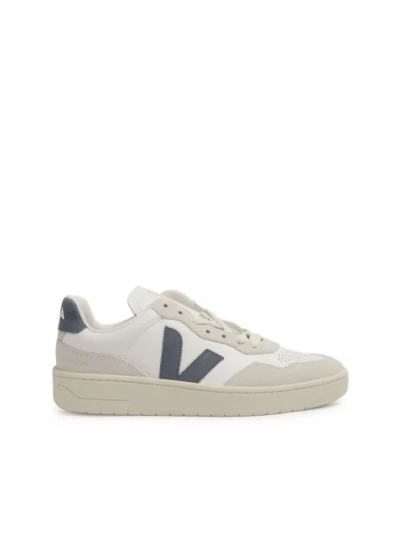 Sneakersy Veja z logo zamszowe białe