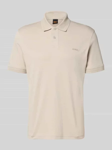 Koszulka polo o kroju regular fit z czystej bawełny model INTERLOCK' Boss Orange