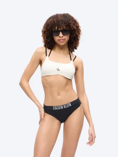 Calvin Klein Swimwear Bikini zgornji del modra / temno modra / črna bela