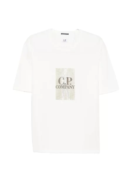 Tricou C.p. Company cu broderie alb