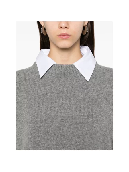 Sweter z golfem Roberto Collina szary