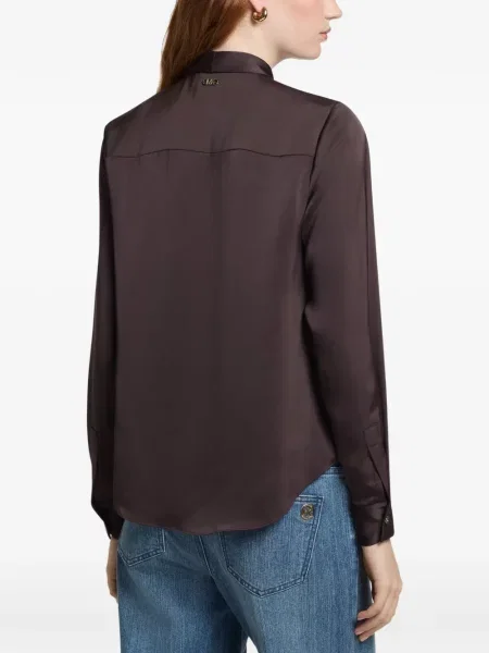 Bluză Michael Kors din satin maro
