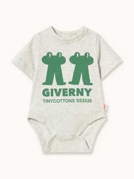 Tinycottons kojenecké body FROG & FROG GRAPHIC BODY šedý
