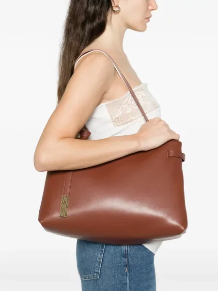Geanta de piele Emporio Armani din piele maro