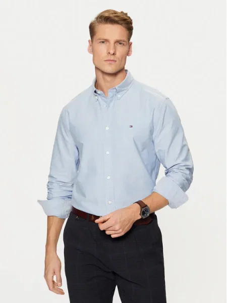 Tommy Hilfiger Cămașă Solid Heritage albastru
