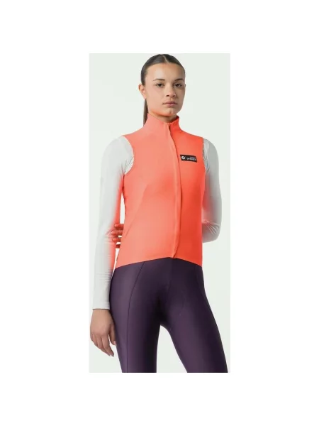 Kamizelka wiatrochron Castelli Perfetto 2 Rosso Corsa jaskrawy XS różowy