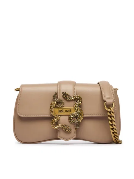 Just Cavalli torebka crossbody z imitacji skóry beżowa