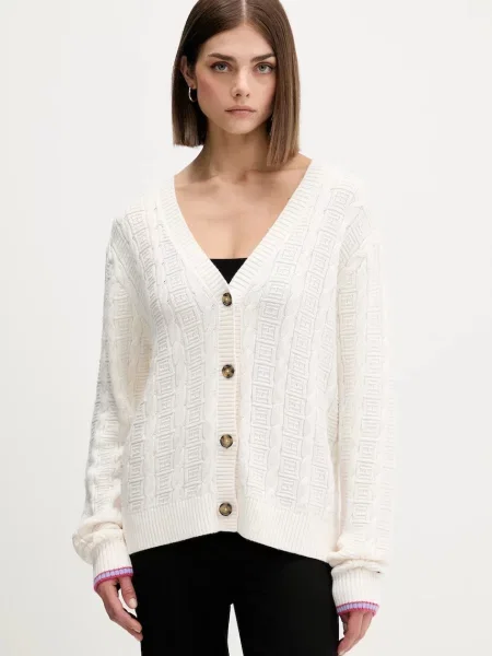 Tommy Jeans Кардиган Cable Екрю бежово