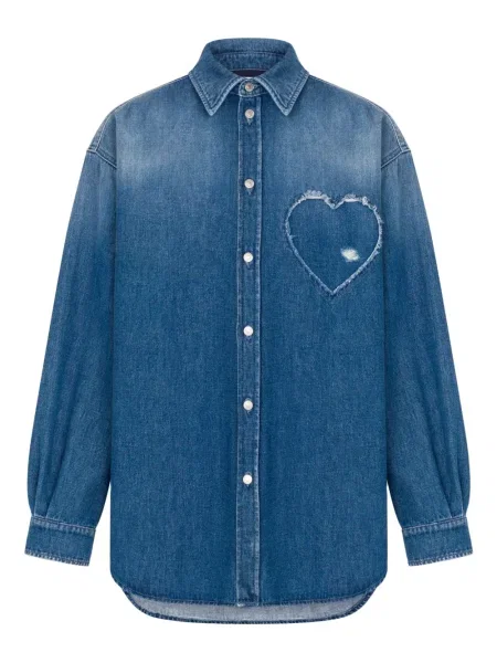 Риза Moschino със сърца синьо