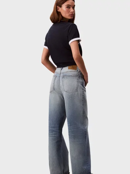Широкі джинси Calvin Klein Jeans блакитні