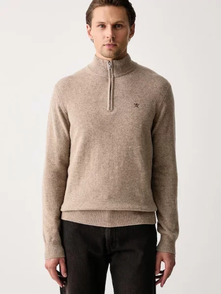Hackett London pulover pentru bărbați din lână bej