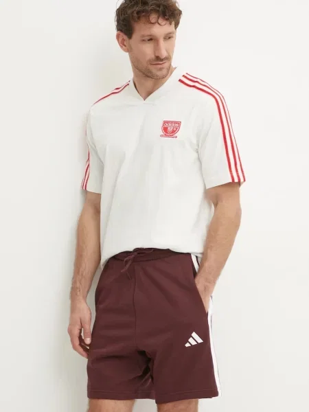 Тениска adidas Originals с десен бежово