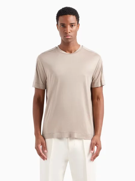 Emporio Armani Футболка Ліоцел/бавовна бежевий