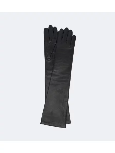 Mănuși The Frankie Shop din piele negru